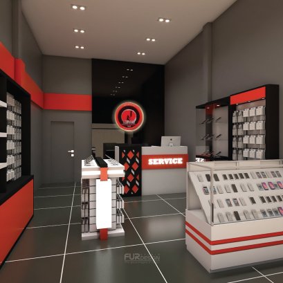 Design, manufacture and installation of stores: Shop Set, franchise stores Samurai168 (Nationwide)